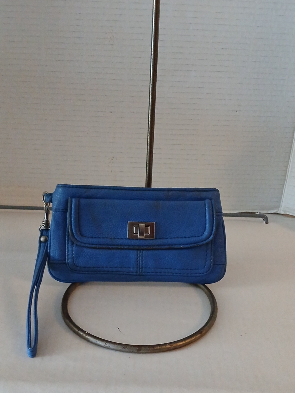 Poppie Jones Blue Wristlet Clutch